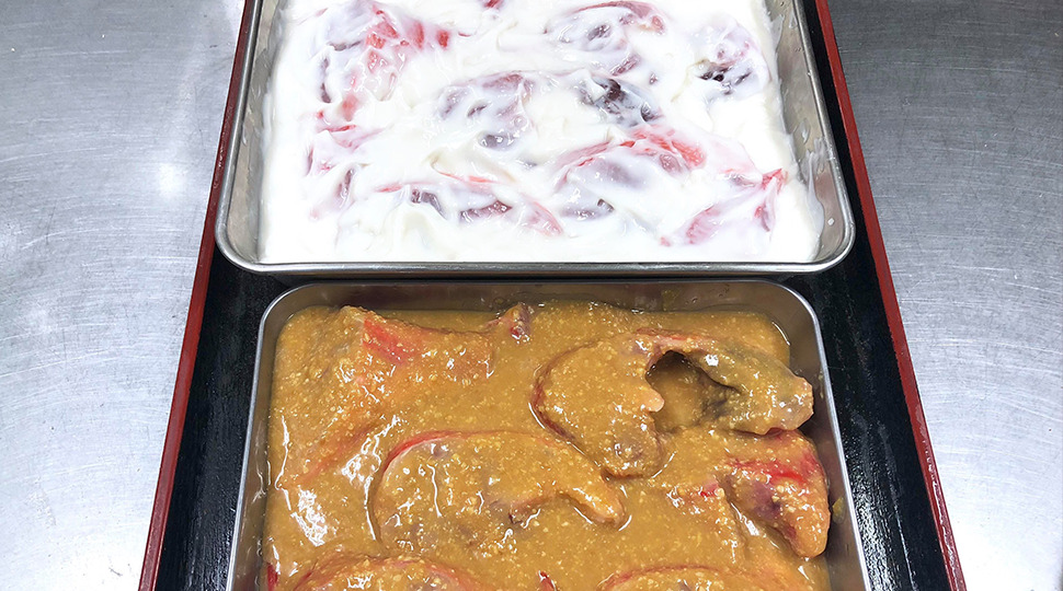 自慢の生金目鯛、味噌漬け・粕漬け